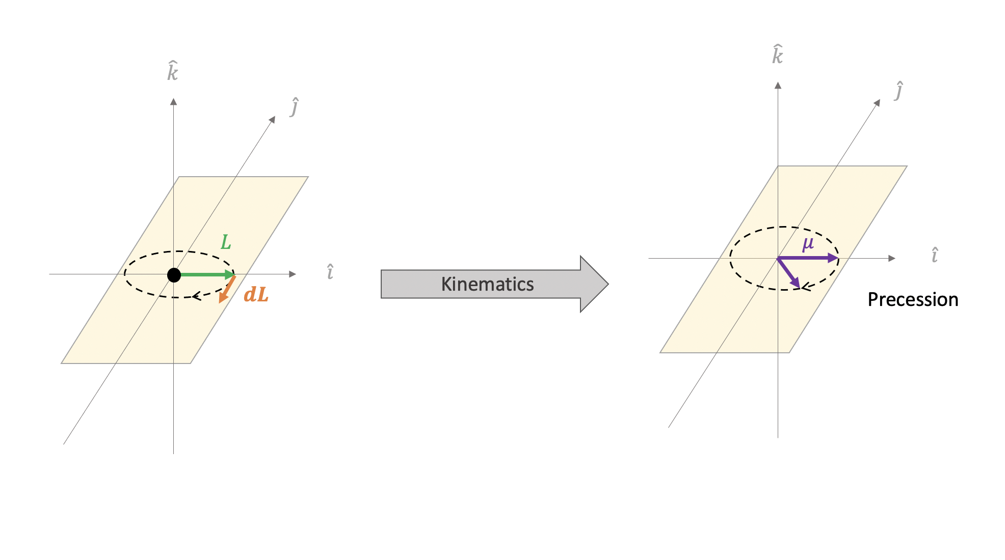 Classical Precession Images: Magnetic Moment in Magnetic Field at Right ...
